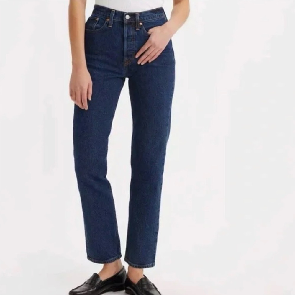 Levi's Women's Wedgie Straight Leg Jeans - Dark Blue
